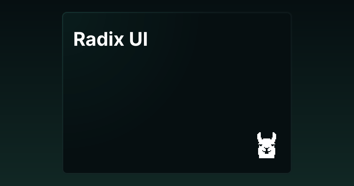 Radix UI | Glama