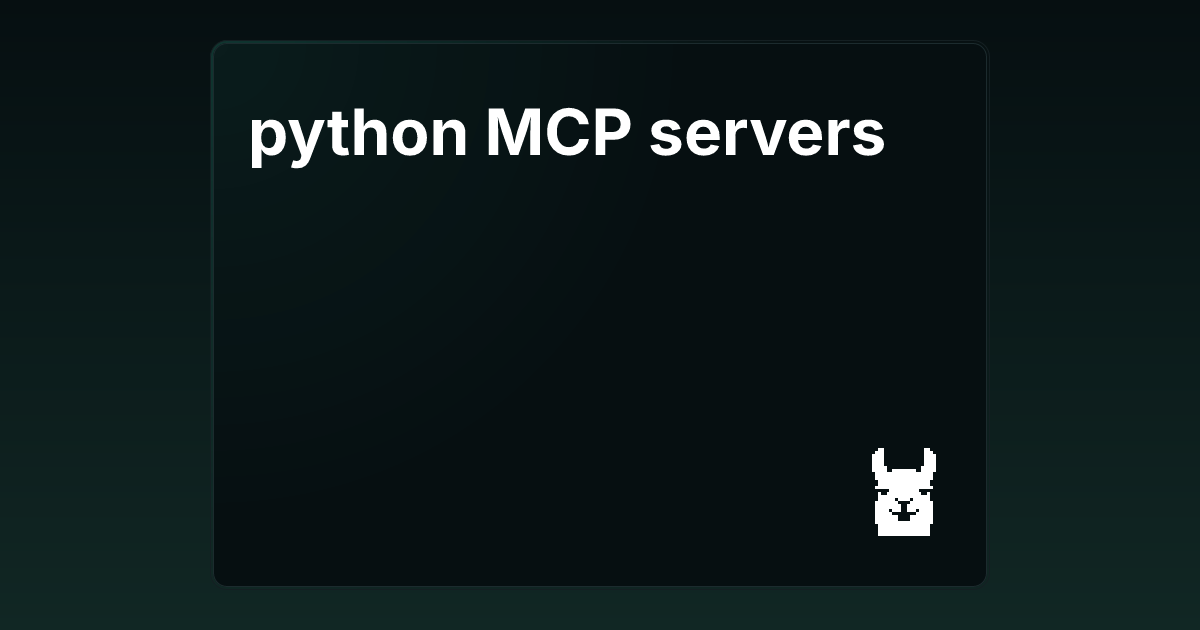 python MCP Servers | Glama