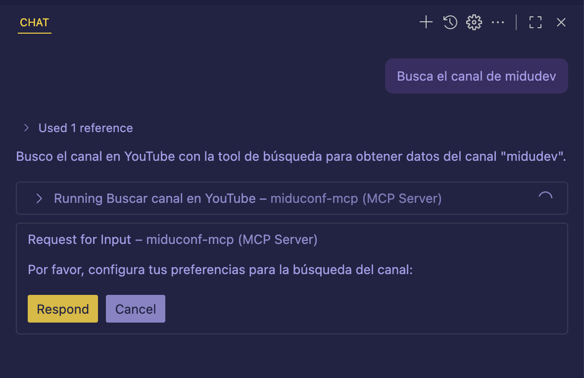 Elicitation en GH Copilot Chat