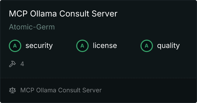 Ollama Consult Server MCP