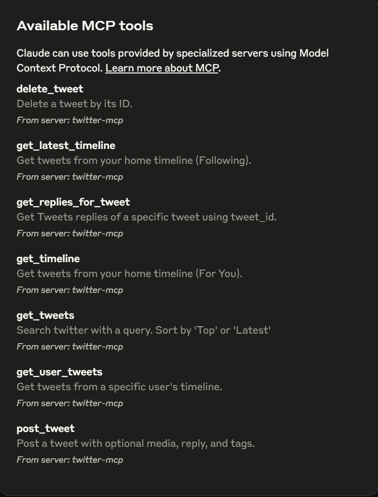 Twitter MCP Server