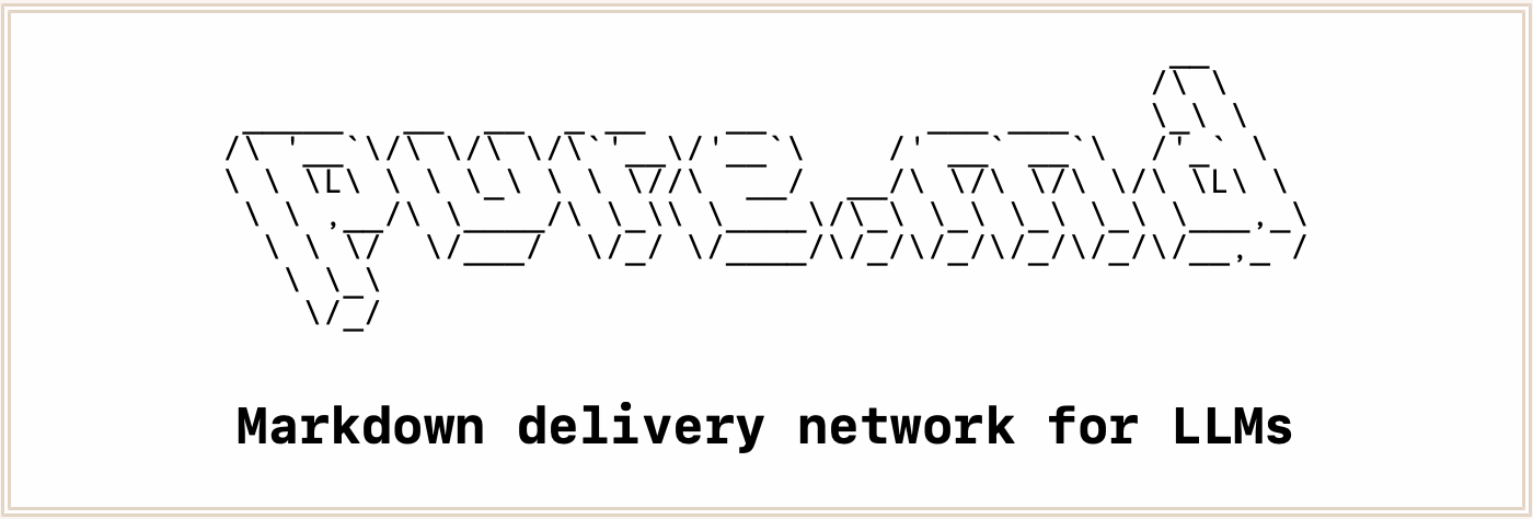 pure.md - Markdown delivery network for LLMs
