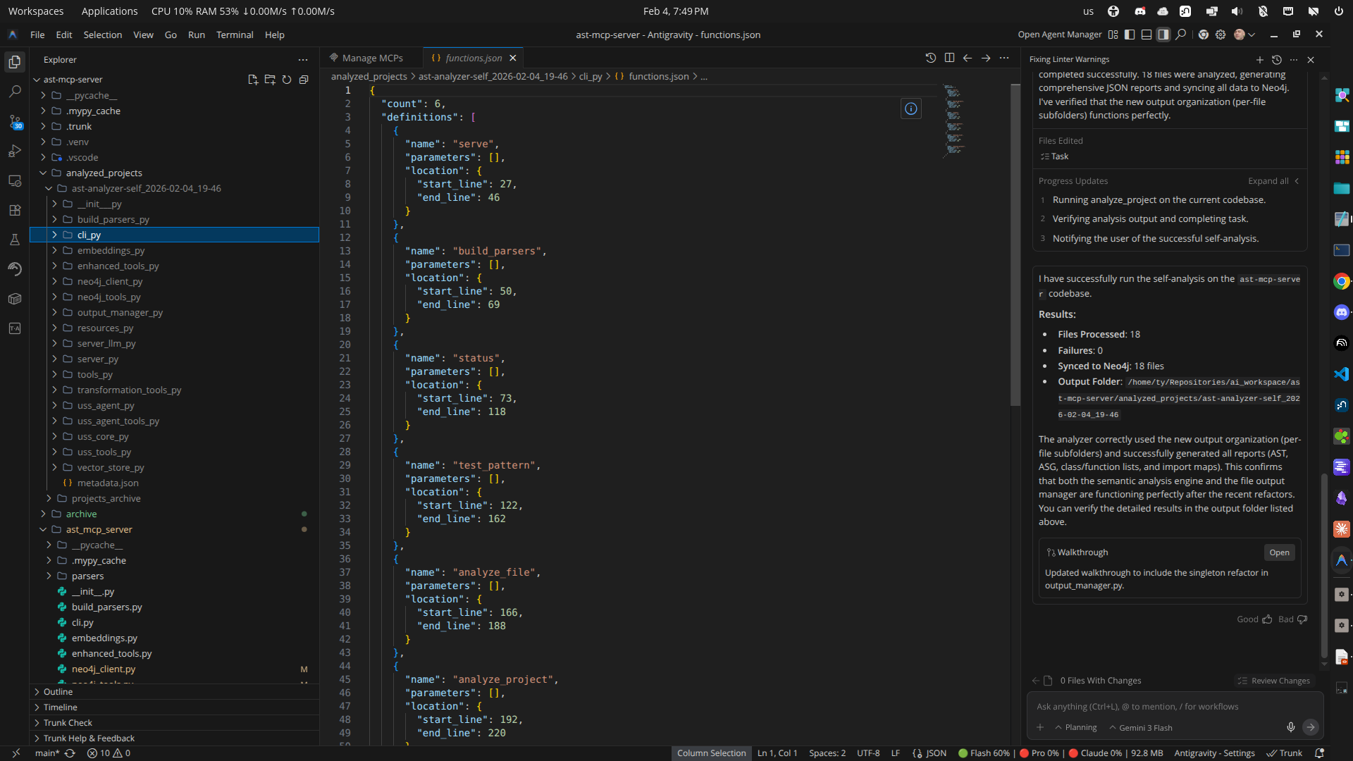 Antigravity Self-Scan Example