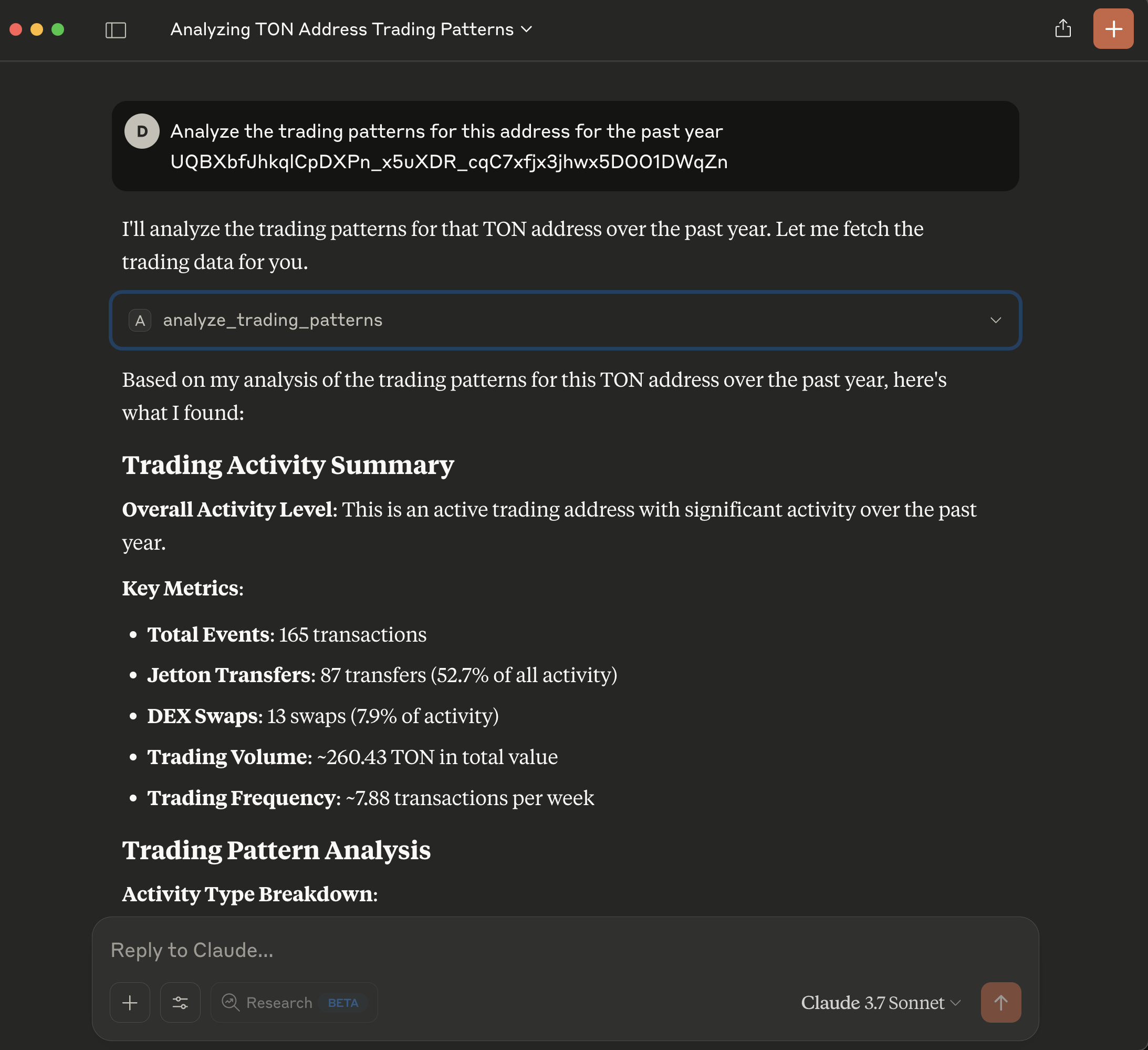 Analyze Trading Patterns Example