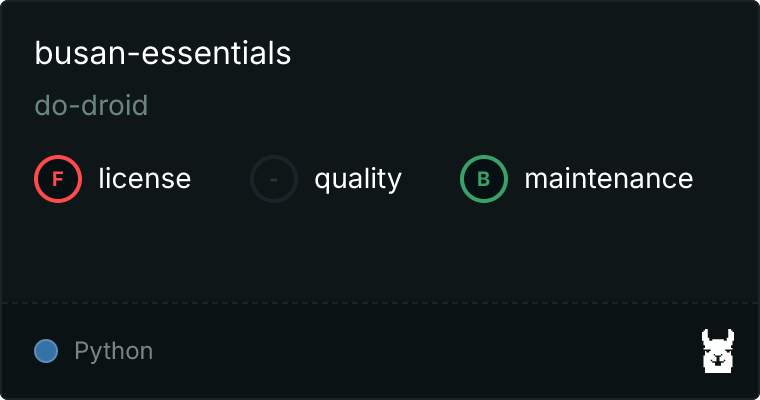 busan-essentials MCP server