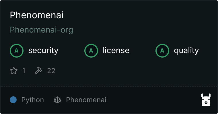 Phenomenai MCP server