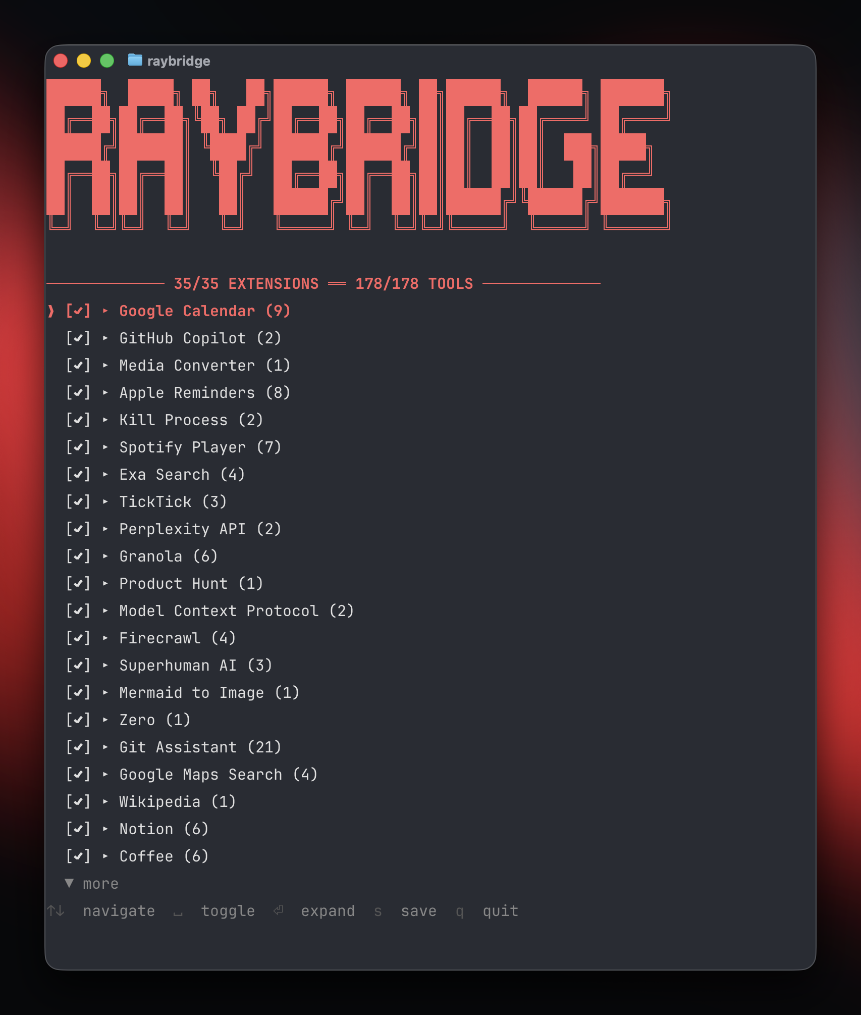 RayBridge TUI