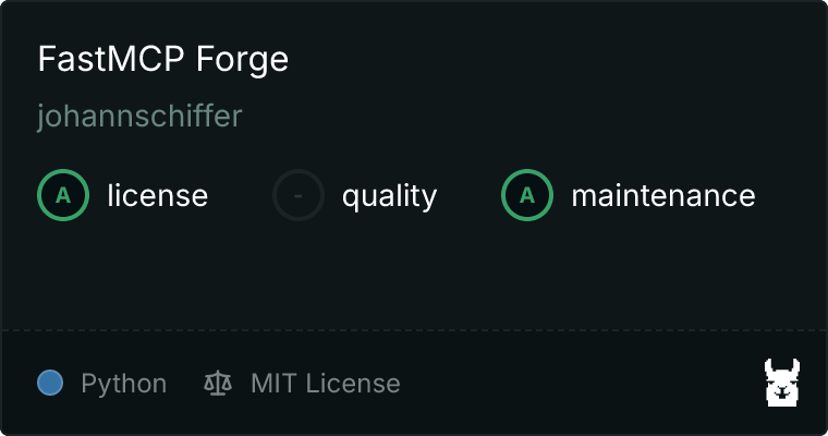 fastmcp-forge MCP server