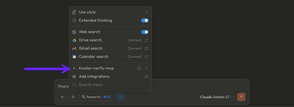 Add server to Claude Desktop