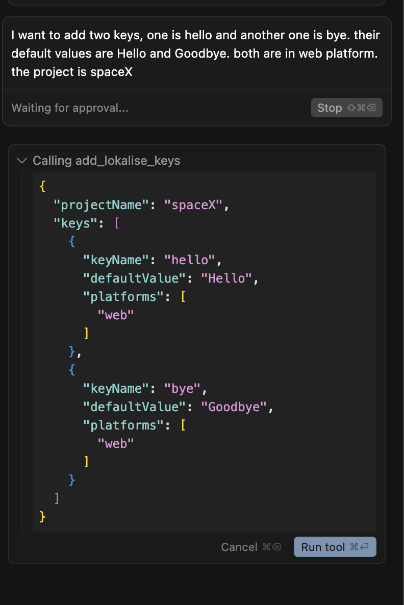 Cursor MCP Lokalise Flow