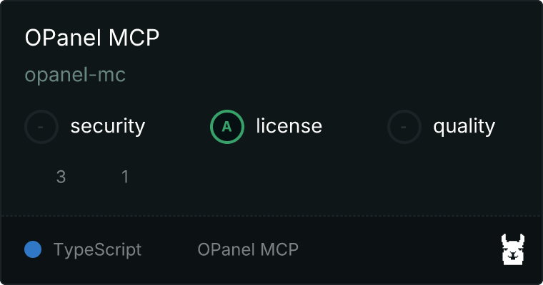 OPanel MCP server