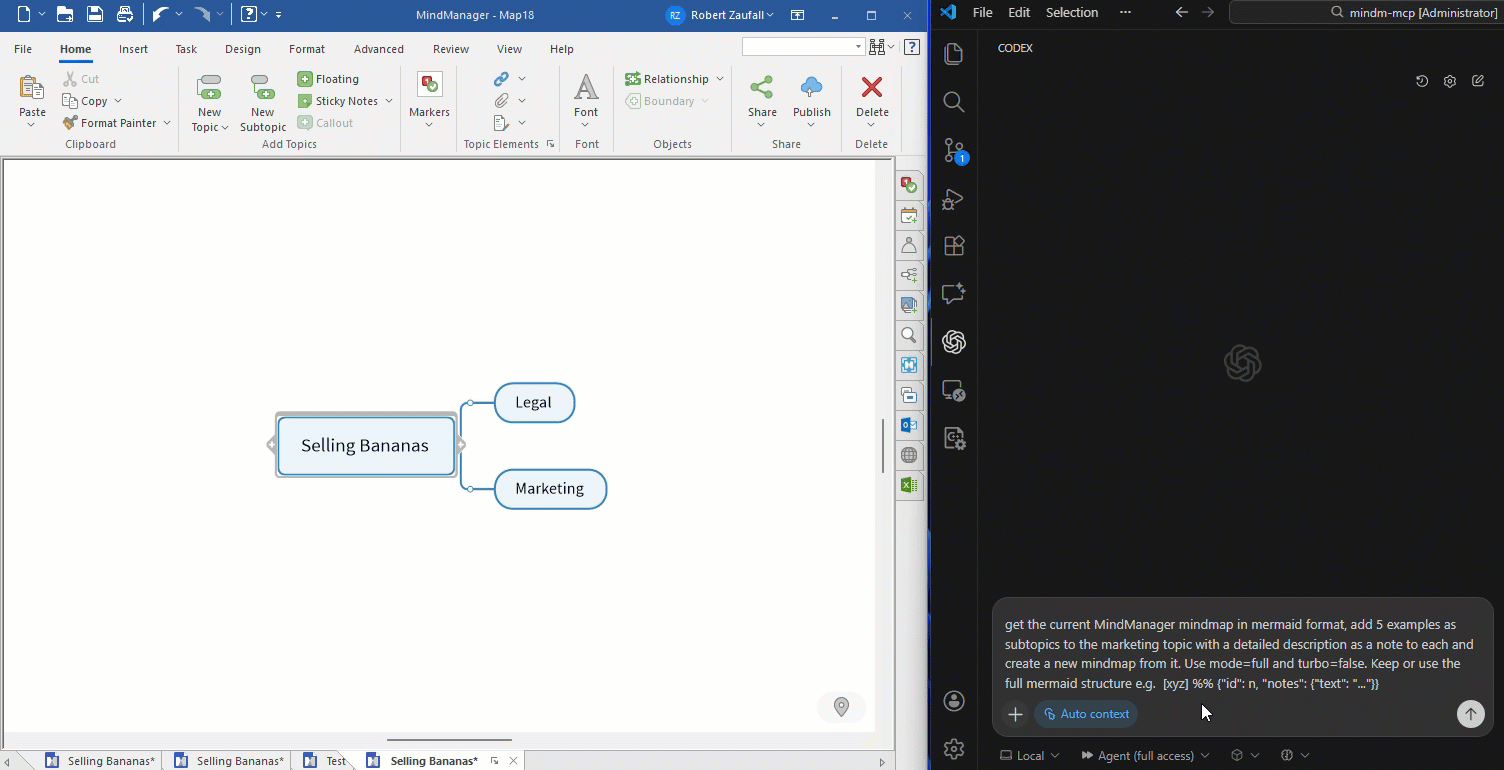 MindManager MCP in Codex