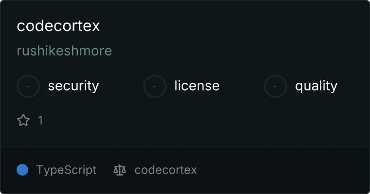 codecortex MCP server