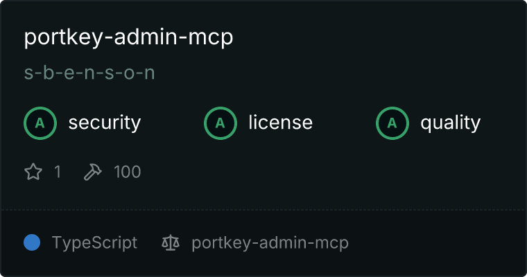 Portkey Admin MCP server