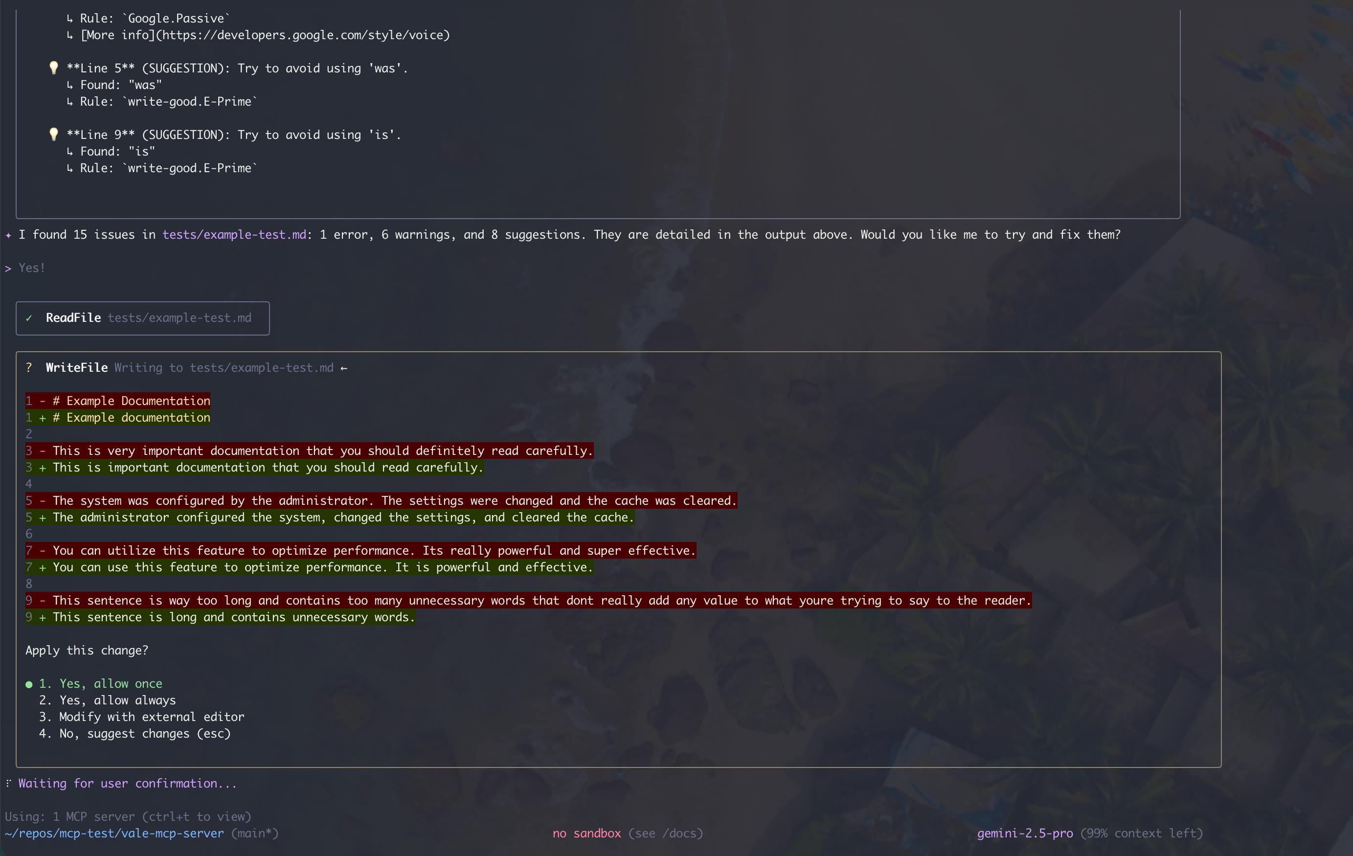 Gemini CLI Screenshot