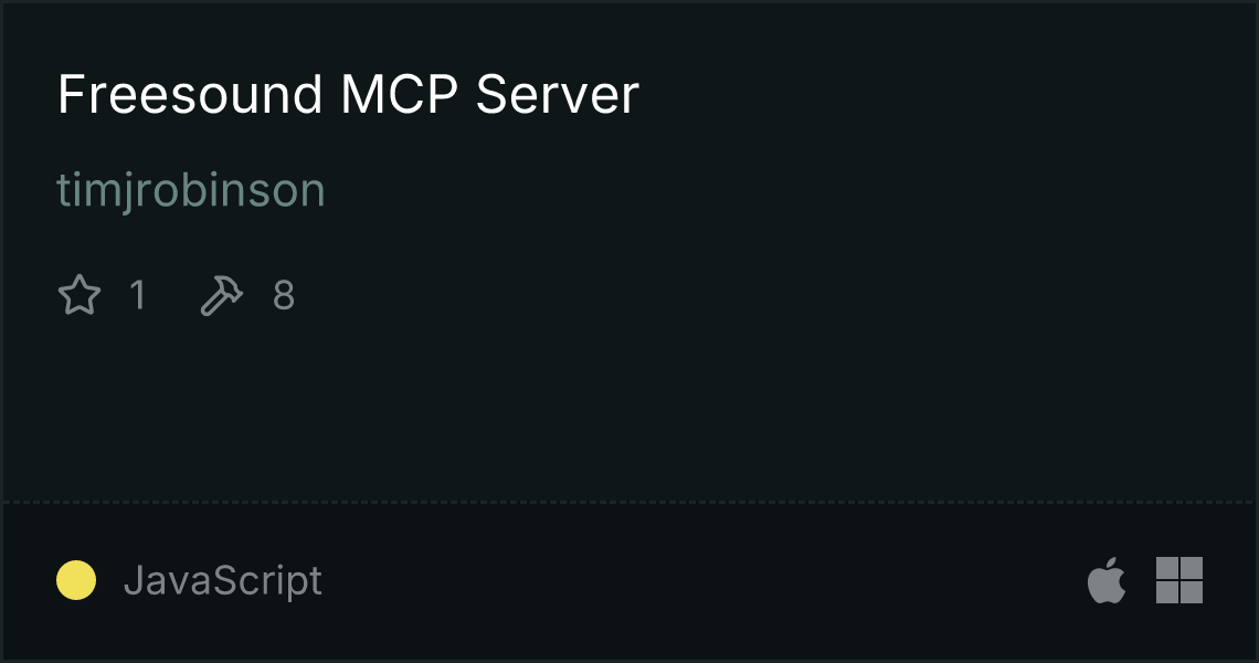 Freesound MCP Server Glama