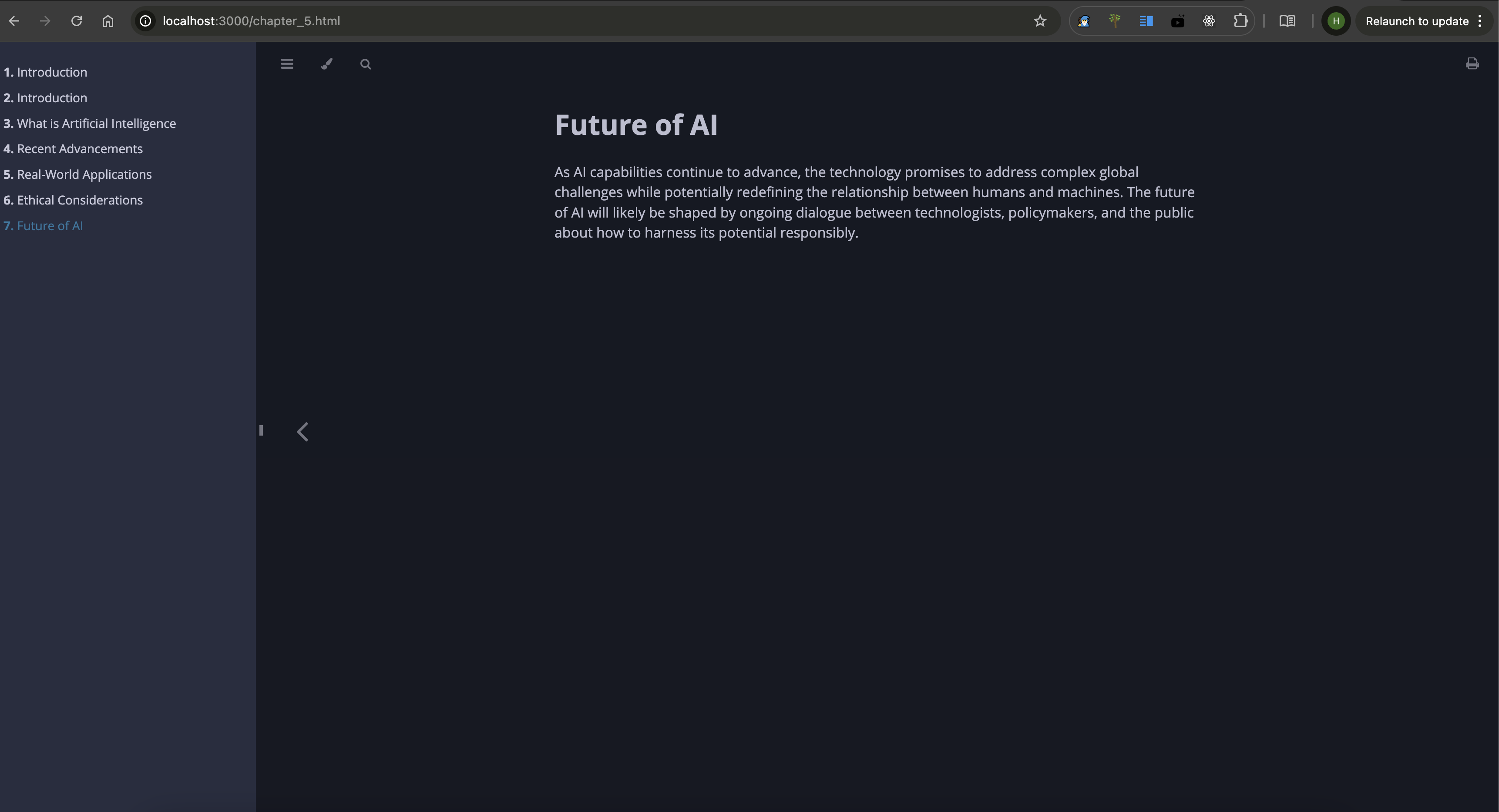 Demo mdbook screenshot 2