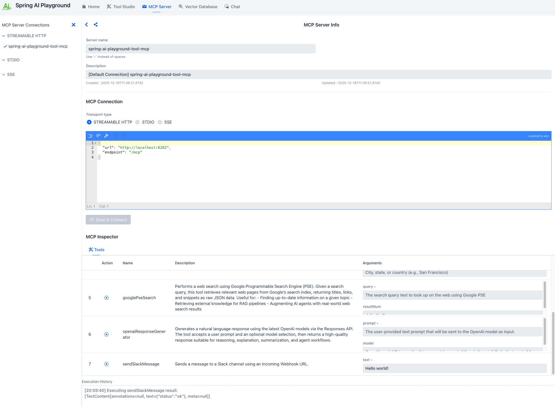 Spring AI MCP Playground Demo