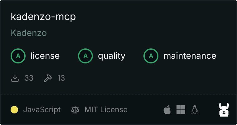 Kadenzo/kadenzo-mcp MCP server