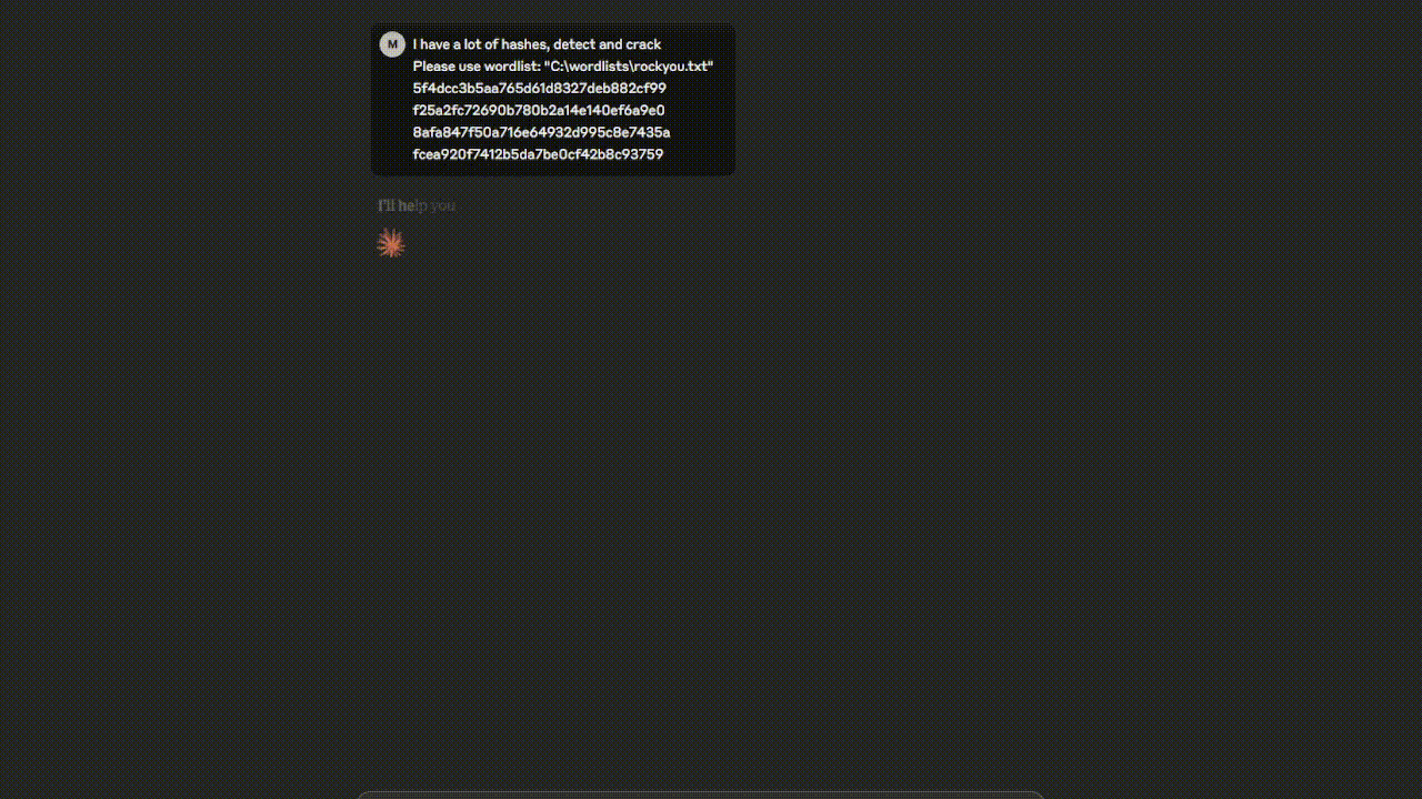 Hashcat MCP Server Demo