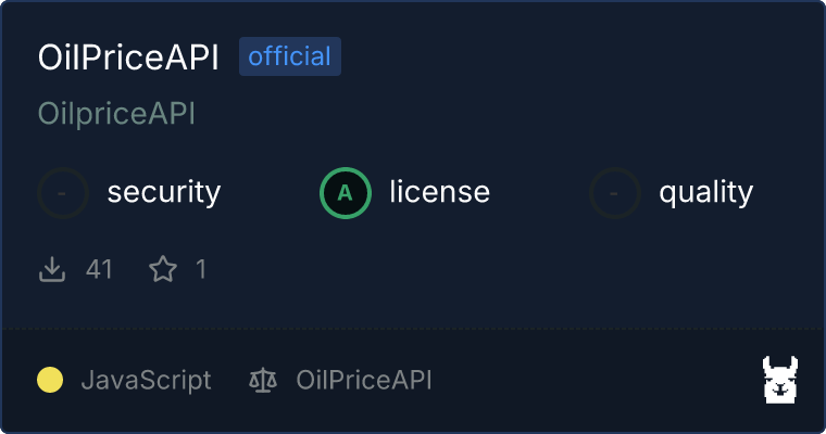 OilPriceAPI MCP server