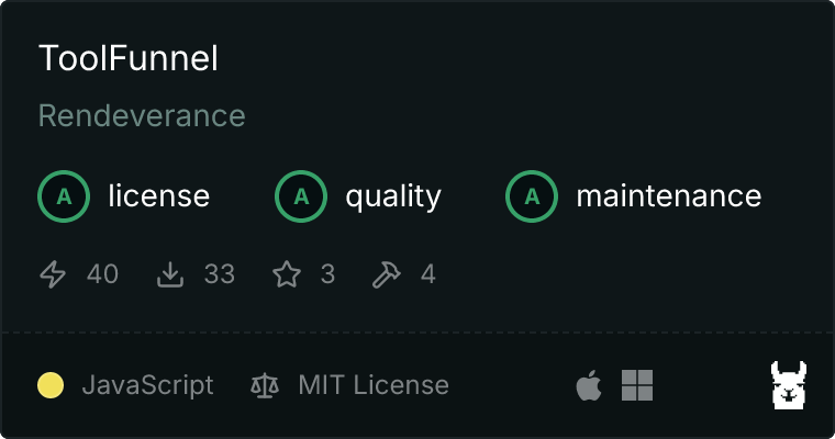 ToolFunnel MCP server on Glama