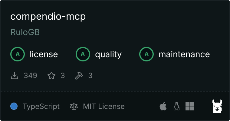 compendio-mcp MCP server on Glama