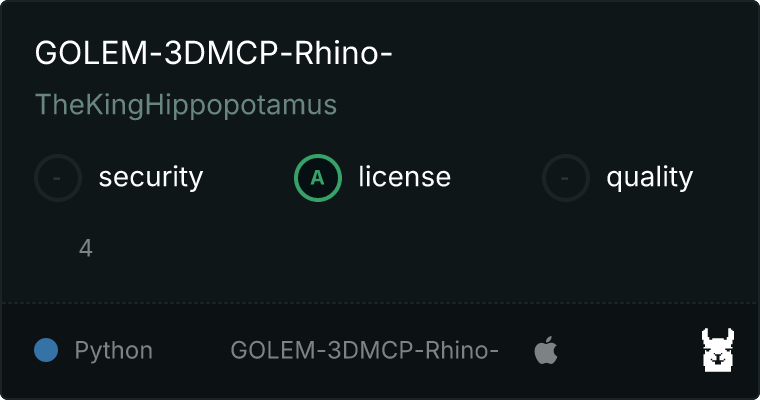 GOLEM-3DMCP MCP server