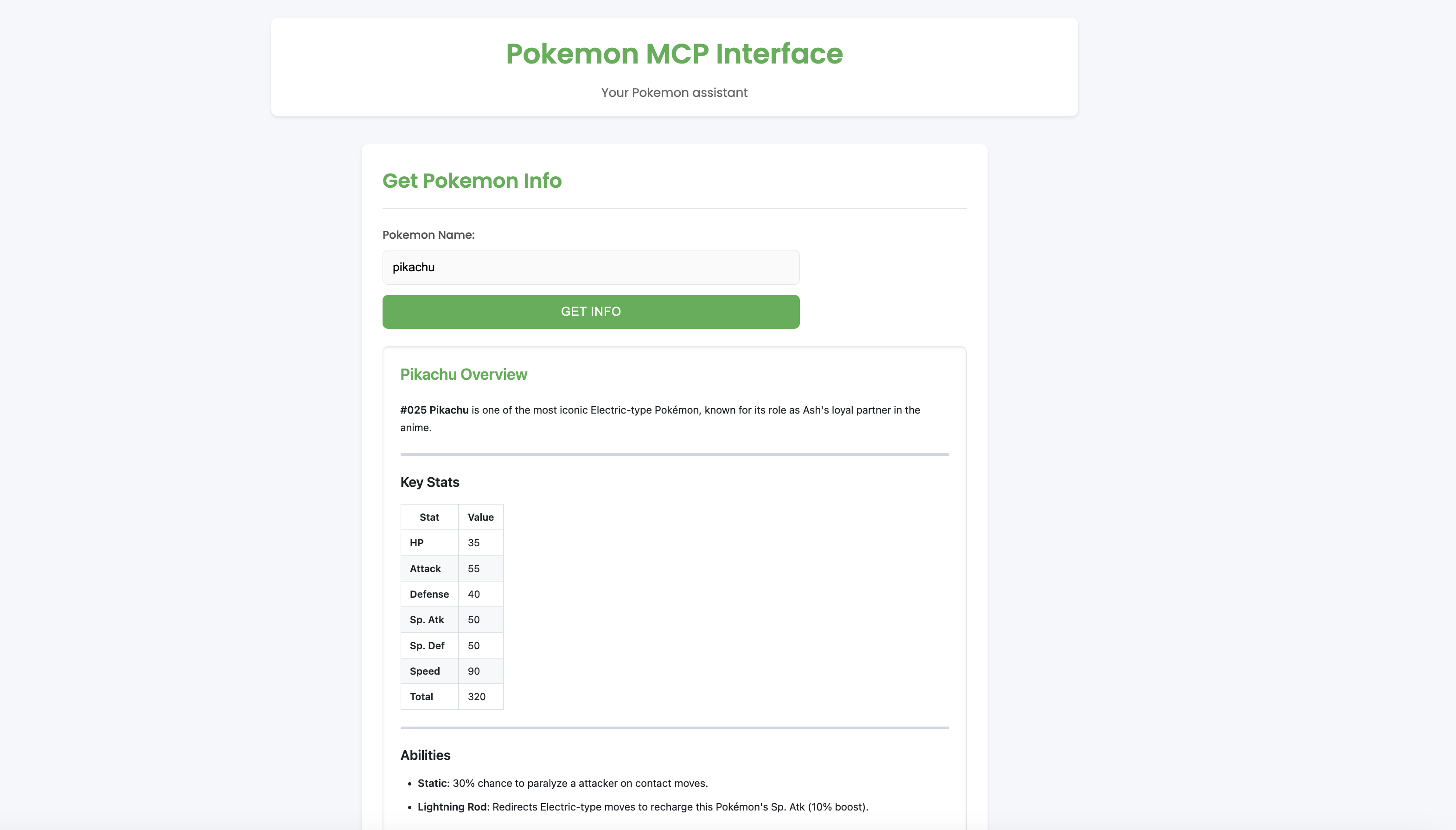 Pokemon MCP Interface