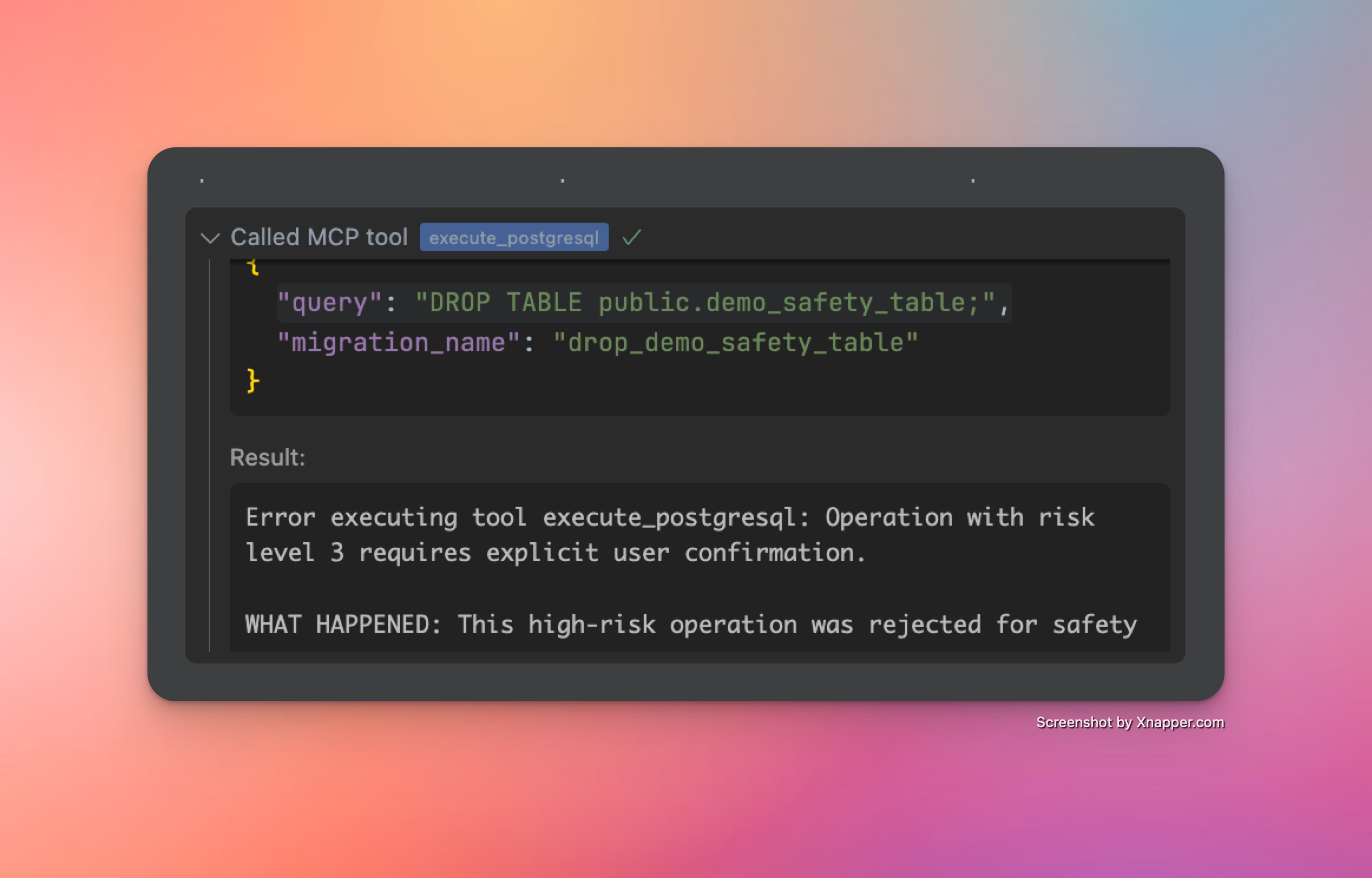 Toda operación de alto riesgo está bloqueada