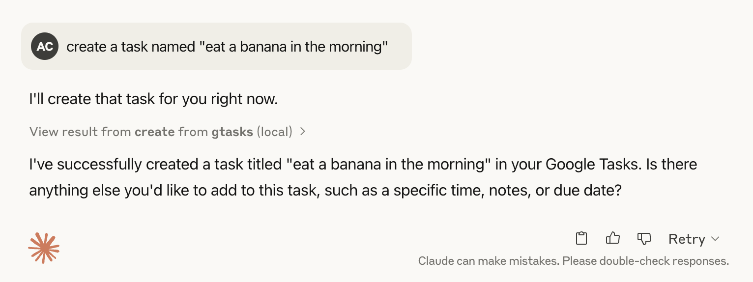 Task Creation Example