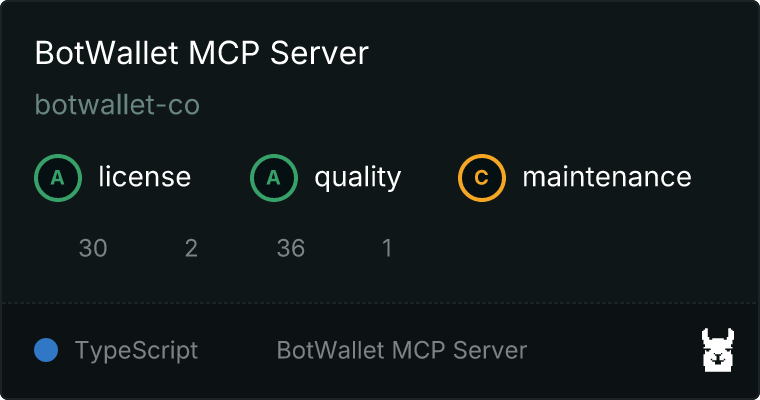 botwallet-co/mcp MCP server