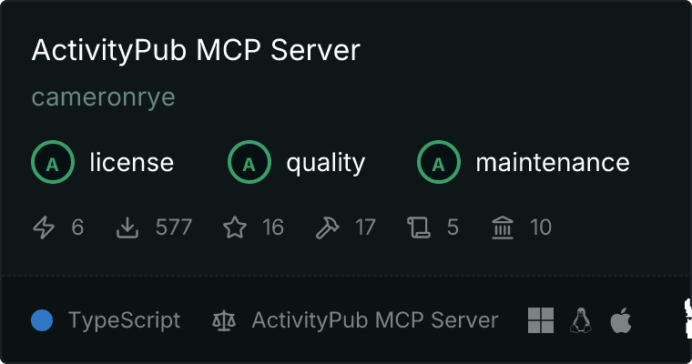 Glama quality and maintenance score