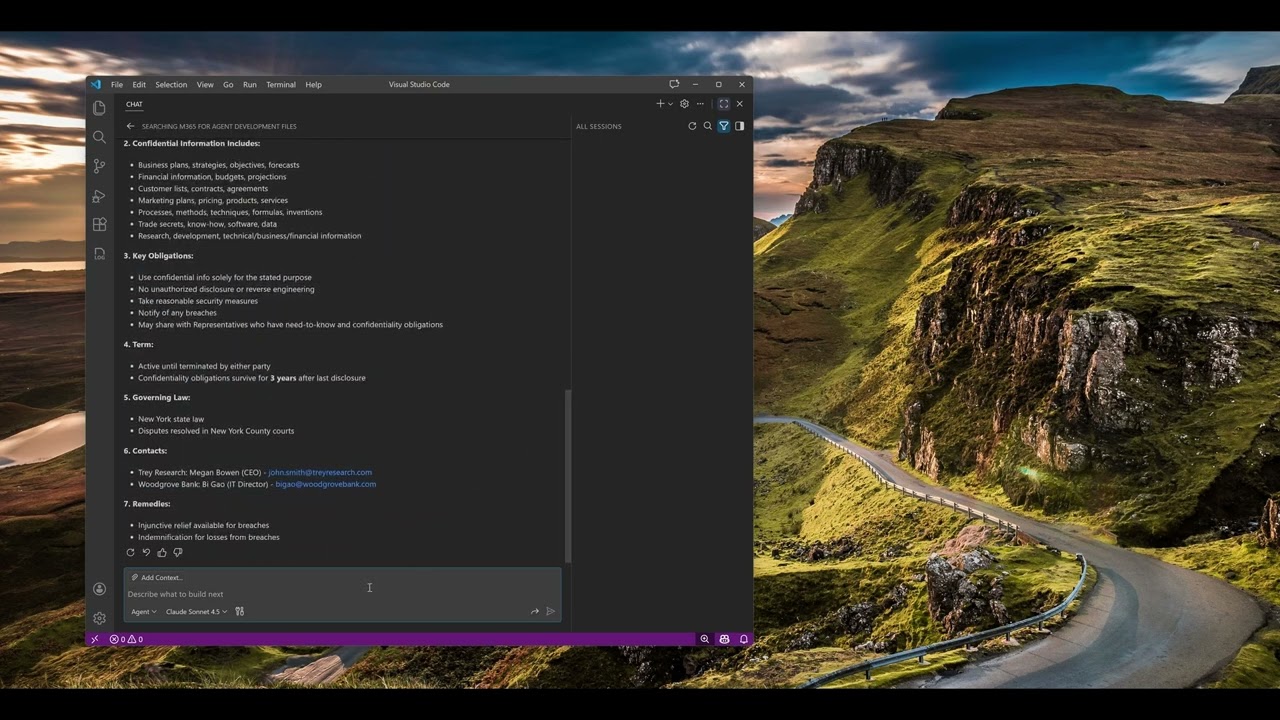 GitHub Copilot with M365 Copilot MCP Server