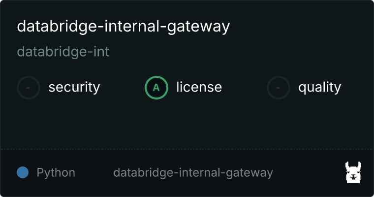 databridge-internal-gateway MCP server