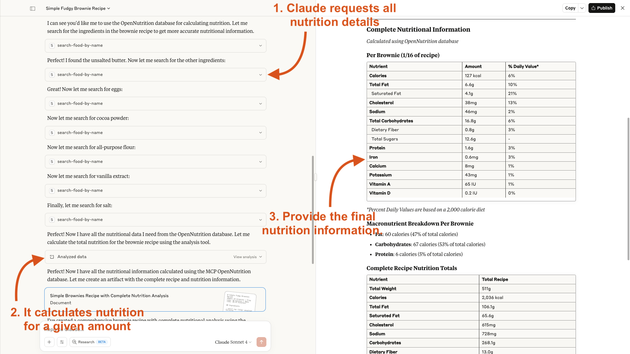 Brownie Recipe Example