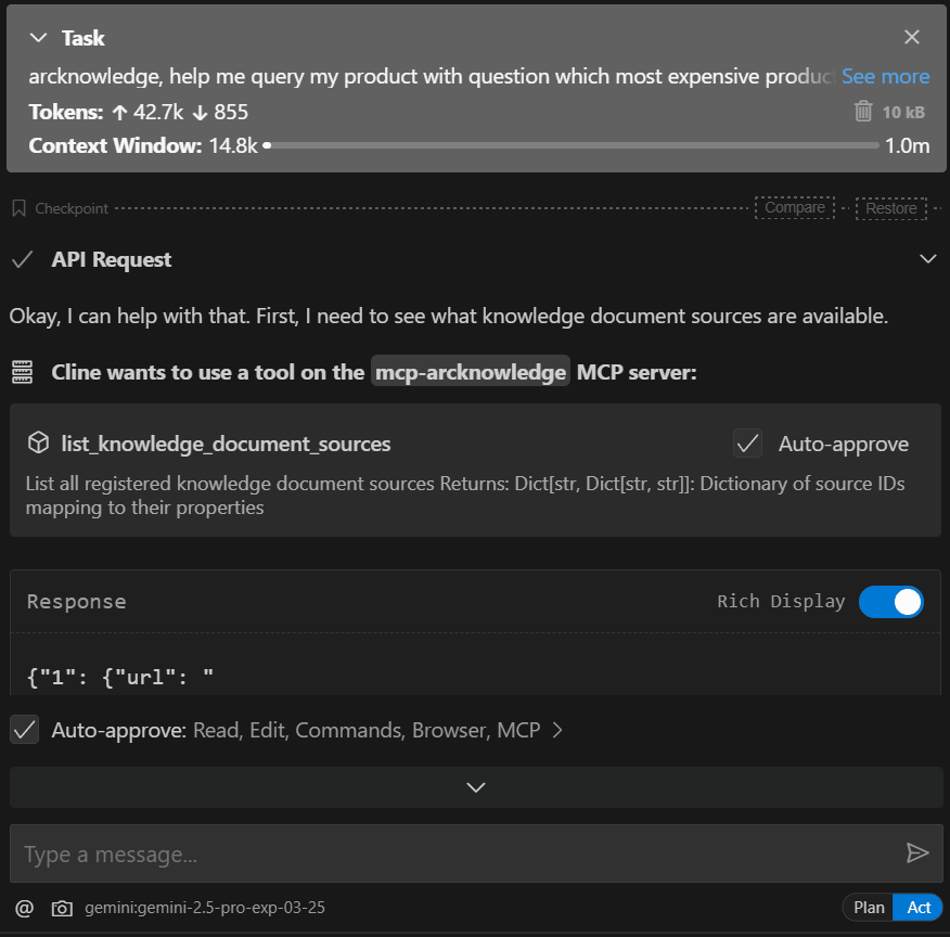 демонстрационный образец arcknowledge