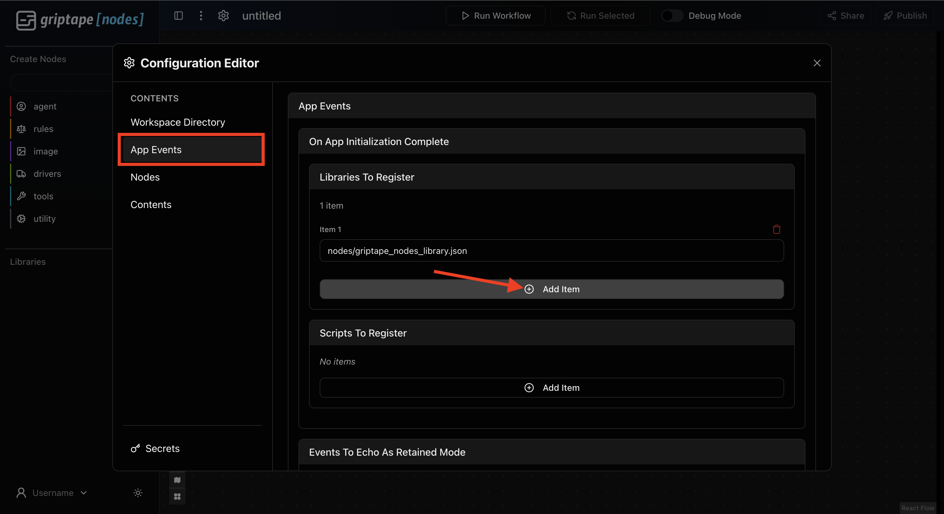 Add Library to Register