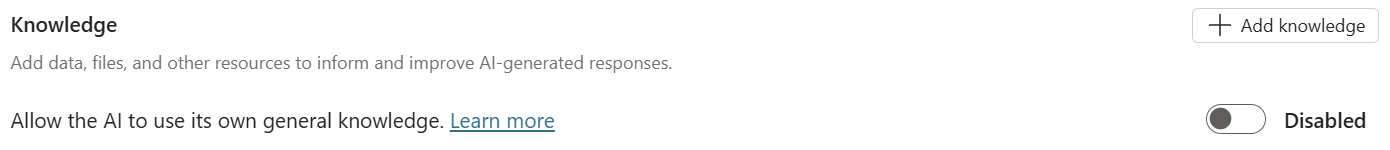 一般知識をオフにする