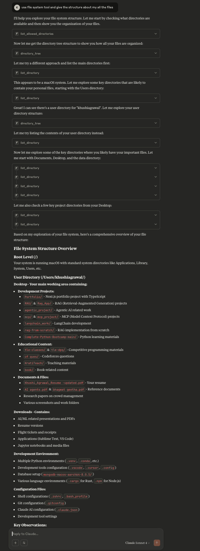 MCP Research Assistant Working