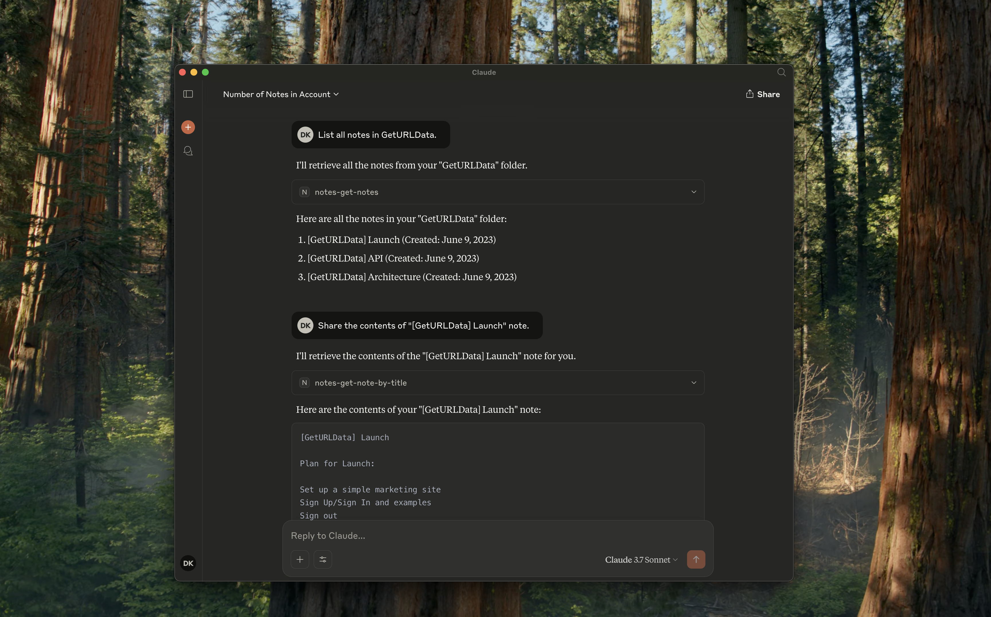 クロードの使用例