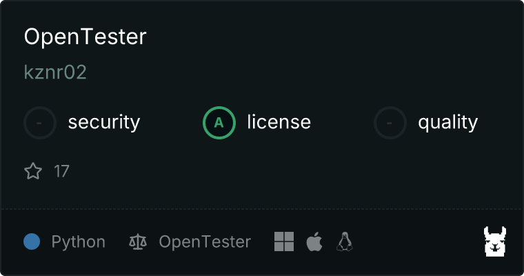 OpenTester MCP server