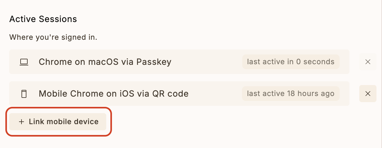 Lighthouse Link 모바일 장치