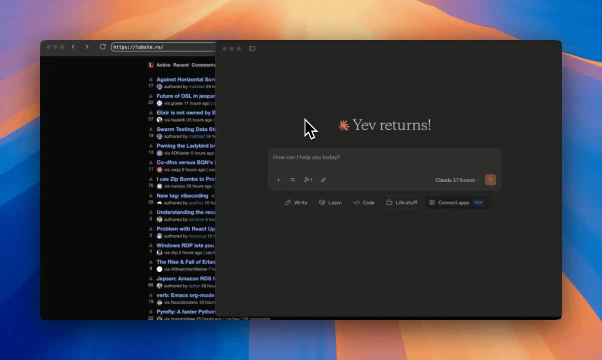 Screen recording of using the lsd_research prompt