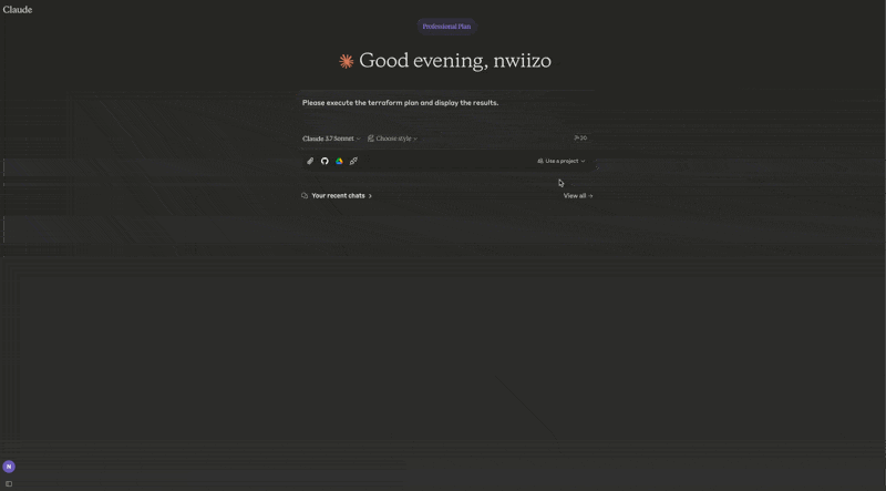 Demostración de tfmcp con Claude Desktop
