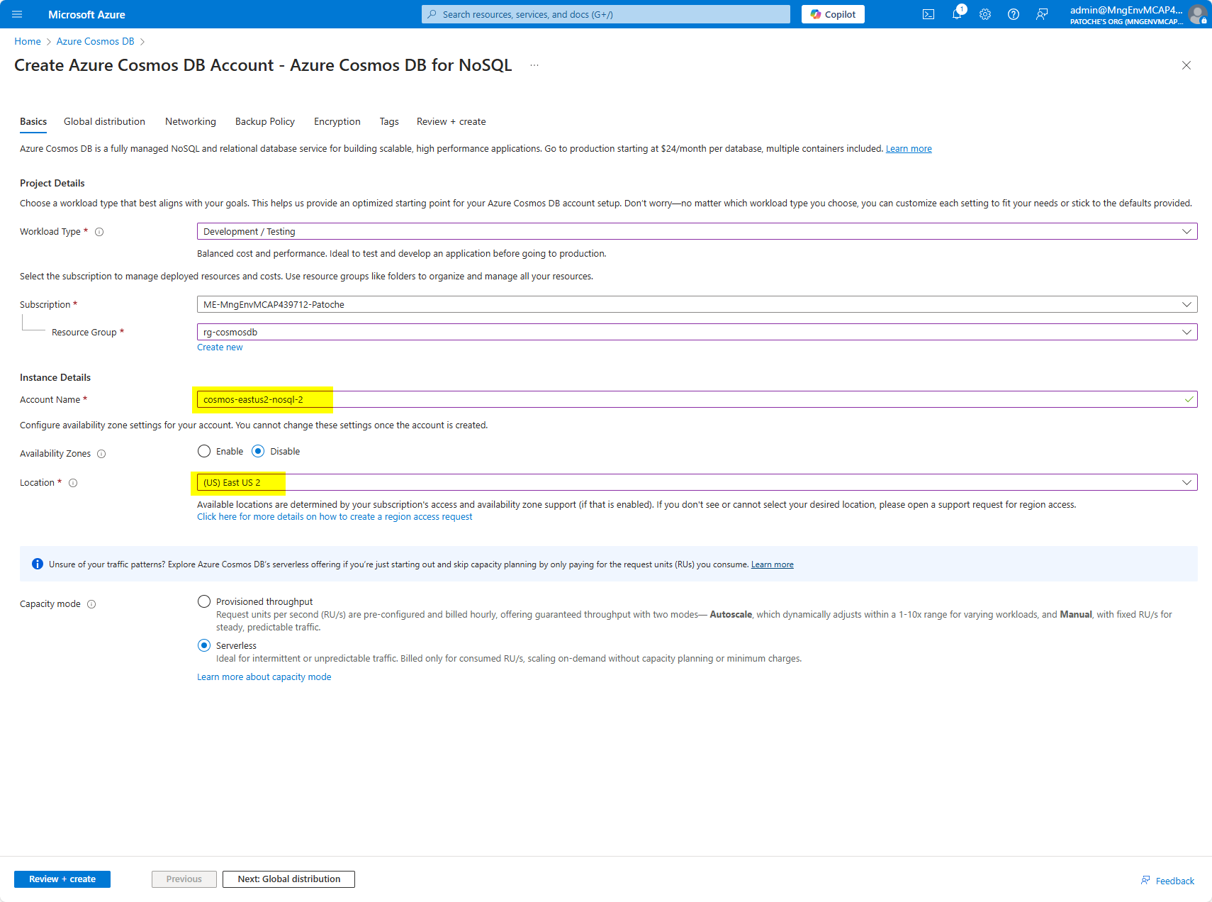 Cosmos DB 基础知识