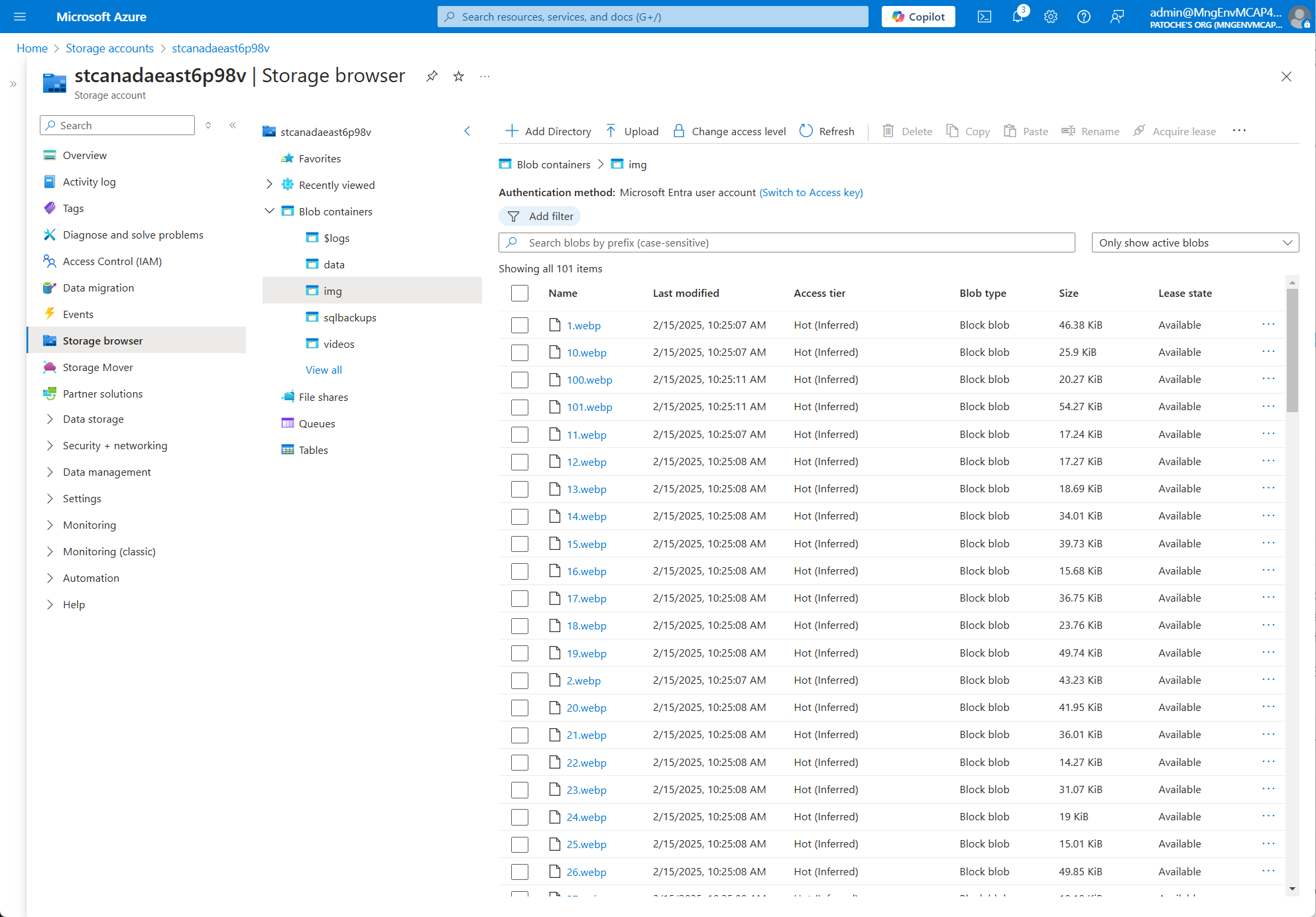 存储 - 已上传的文件