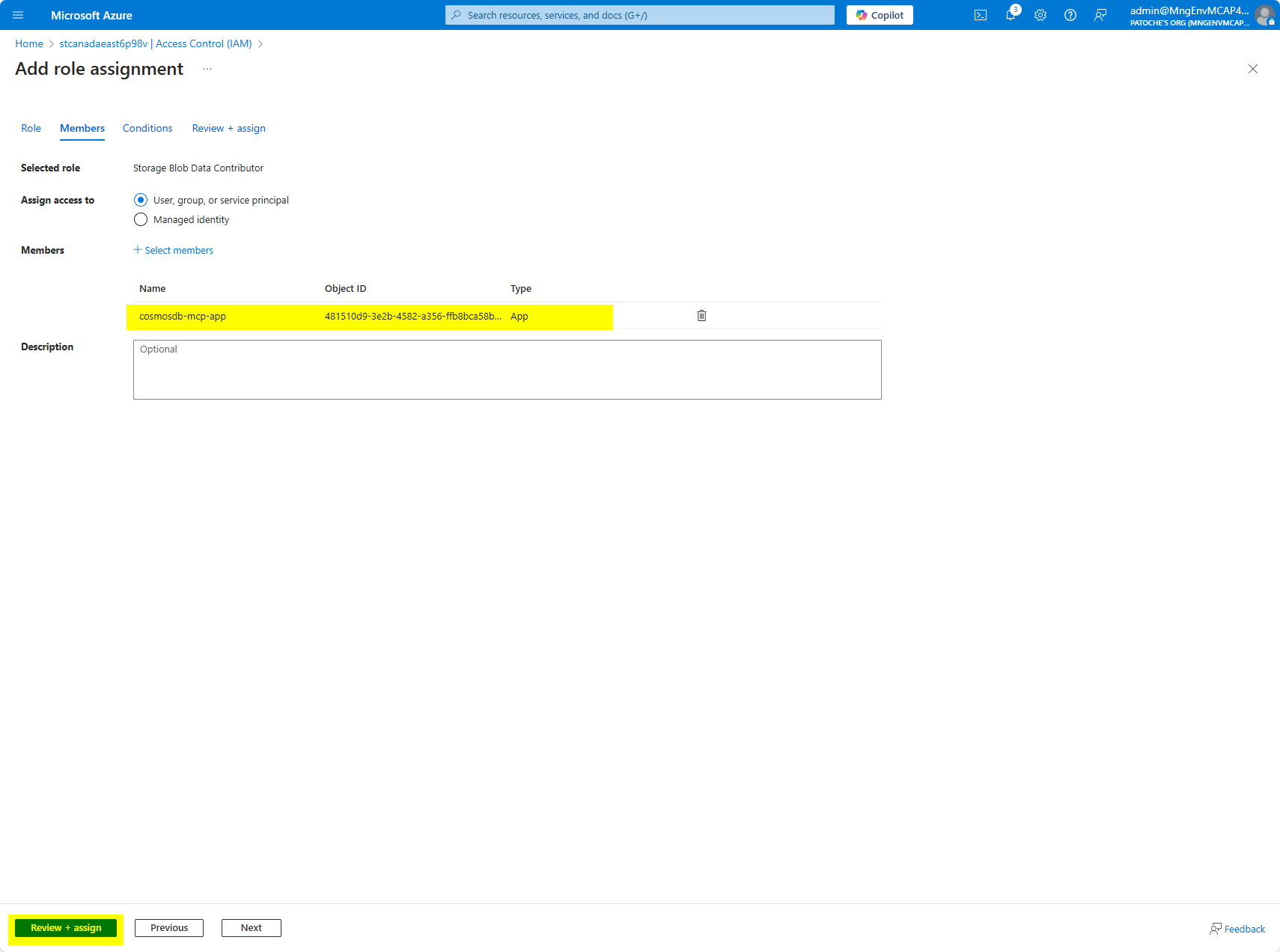 存储 - 角色分配