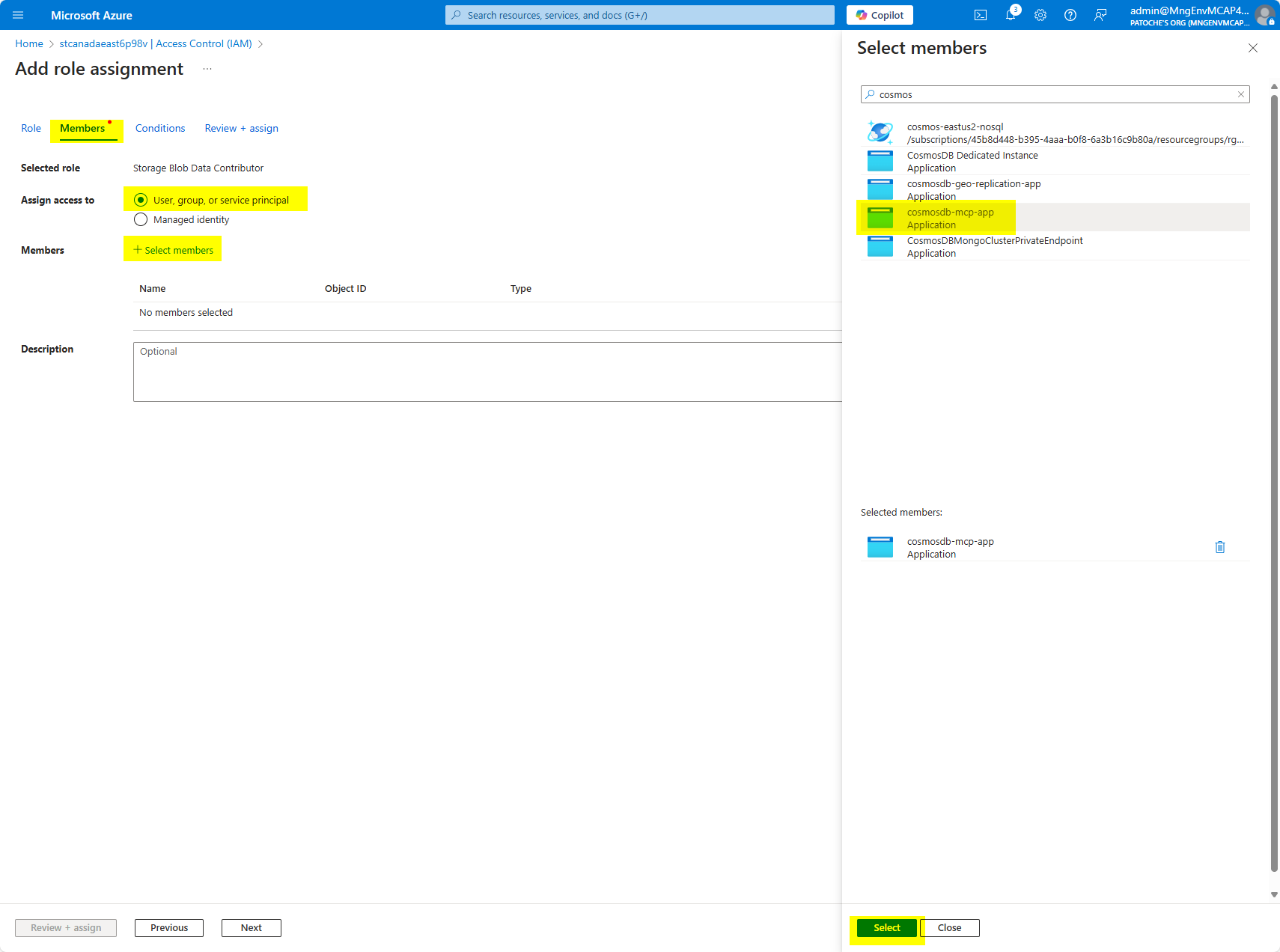 存储 - 角色分配