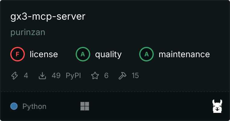 gx3-mcp-server on Glama